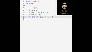 "C Program to Find Sum of Digits in a String | Interview Question"
