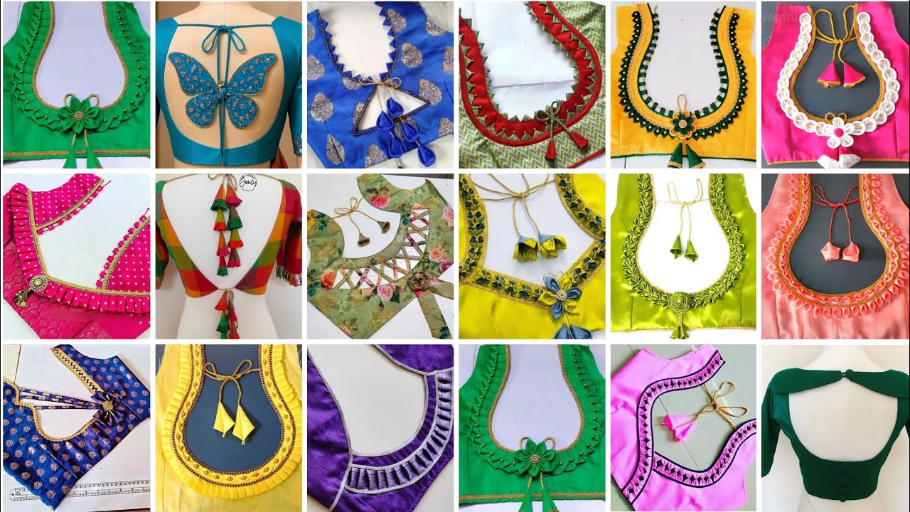 80+Top Class Modern Silk Blouse Back Gala Design/Blouse Back Design/Blouse ki Design/Blouse Design 