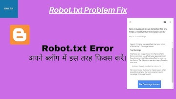 How to Fix Indexed, though blocked by robots txt in Blogger 2020