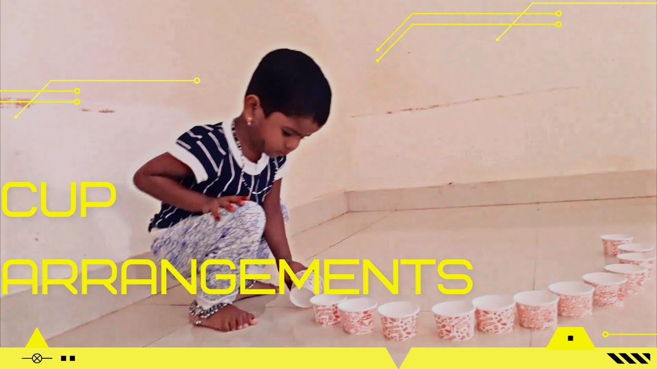 Cup Arrangements | Arranging Cup Games For Toddlers | Indoor Games for ...