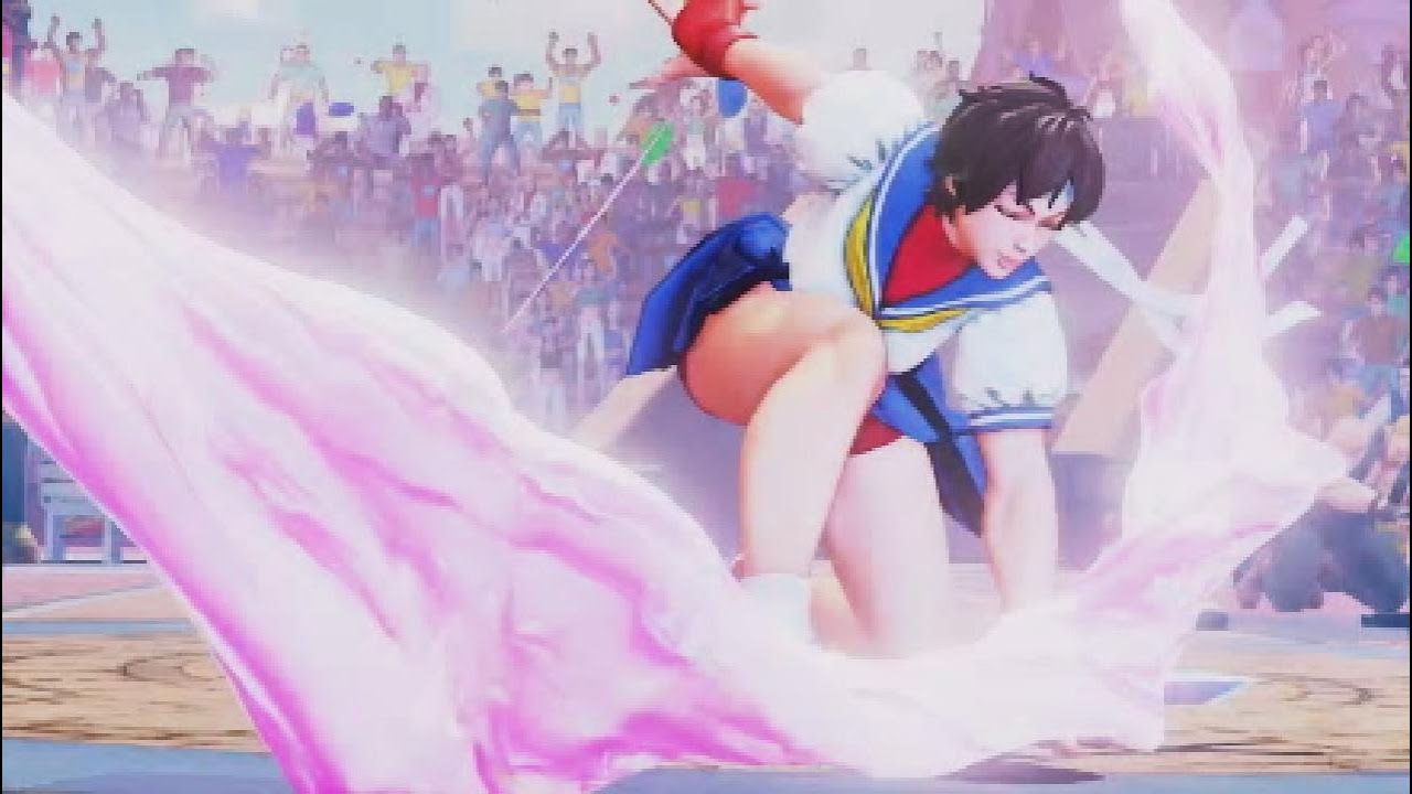 ストリートファイター5 日本1位制服さくら 18HITコンボ 新