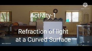 X Class PS: 4. Refraction of light at Curved Surfaces . Activity-1