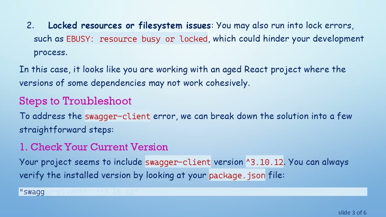 Resolving Swagger-client Errors in Your React App