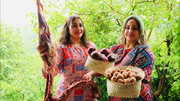 Persian Tahchin with meat | cooked in our lovely Rural cottage  #VillageVibes #CountryLiving #Rural