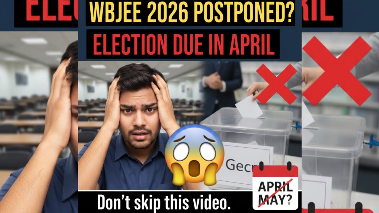 WBJEE 2026 Postponed? 😱 Election Due in April | Big Update for WBJEE 2026 Aspirants! ❌