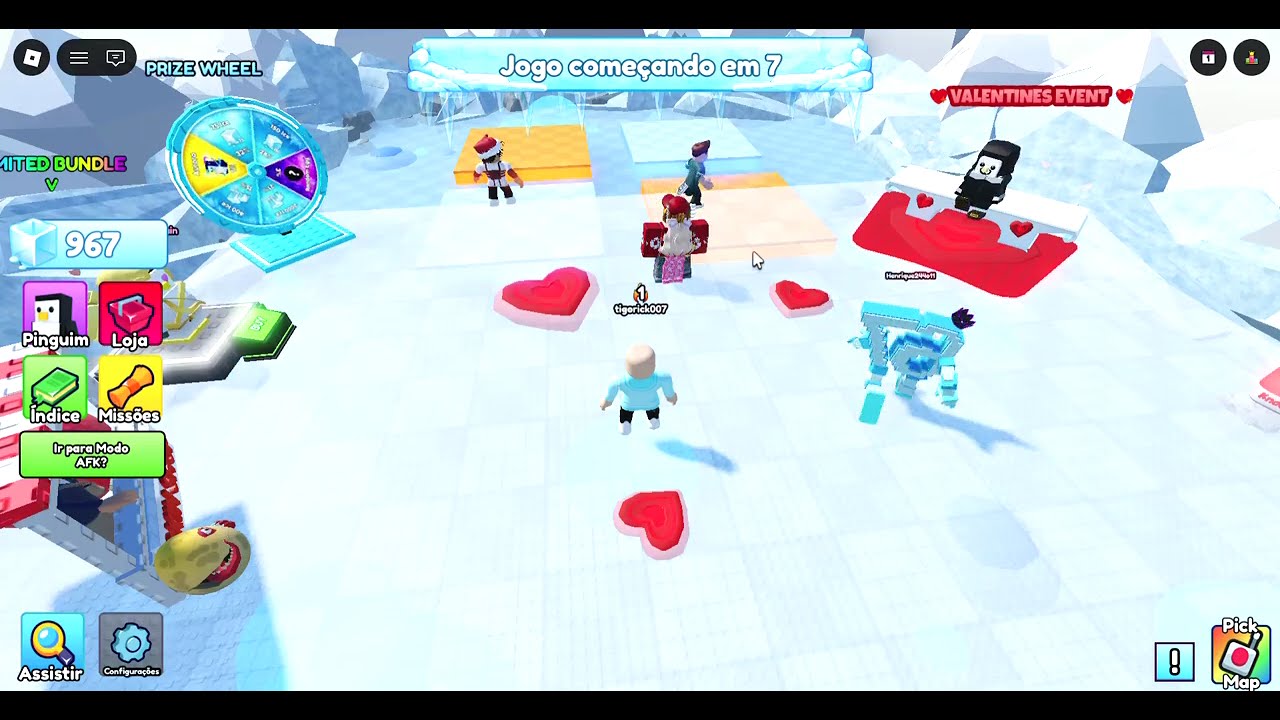 Testando a atualização do jogo do pinguim . Roblox