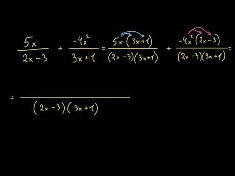 რაციონალური გამოსახულების შეკრება: სხვადასხვამნიშვნელიანი