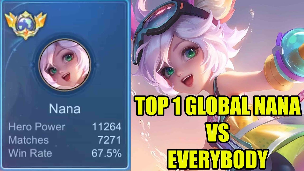Hero sampah tapi di tangan Raja nana top 1 global gendong 1 tim mitik immortal