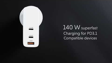 Maximum Charging Power for All MacBooks - HyperJuice 140W PD 3.1 USB-C GaN Charger With Adapters