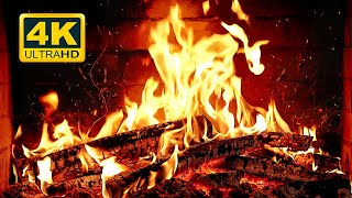 Cozy Fireplace 4K (12 HOURS). Fireplace with Crackling Fire Sounds. Crackling Fireplace 4K