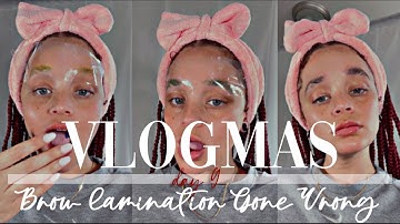 VLOGMAS DAY 9 | BROW LAMINATION GONE WRONG | CARIBONNITA