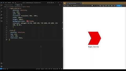 CSS Tutorial: Right Chevron #html #css #tutorial #shape #right #chevron