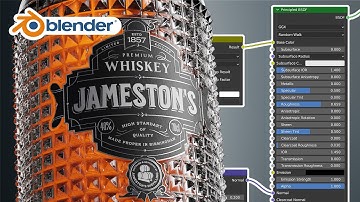 Create a Multi Layered Texture for Bottle CGI inside Blender 3.4