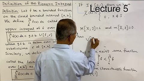 Real Analysis: Definition of the Riemann Integral. Lect. 5. #riemannintegral #realanalysis