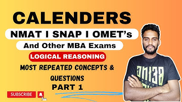 Calendars I Part - 1 I NMAT I SNAP & Other OMET