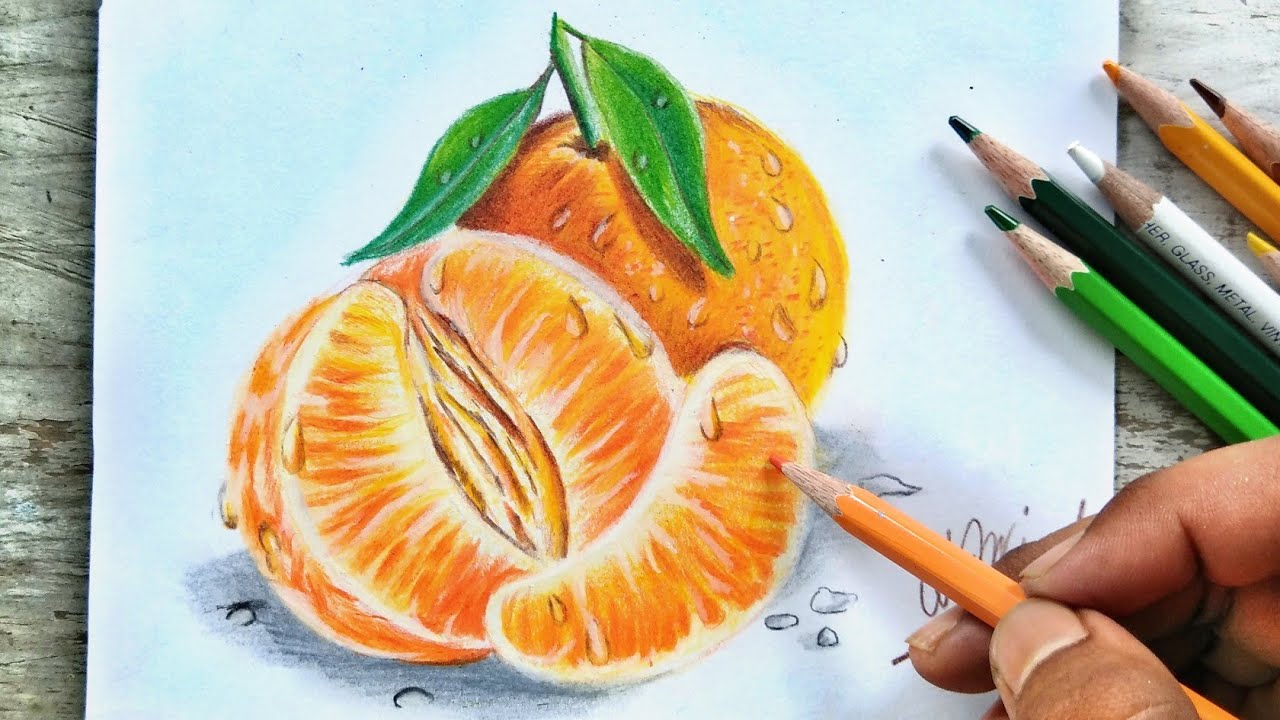 Orange Drawing  Sketches for Kids  Kids Art  Craft