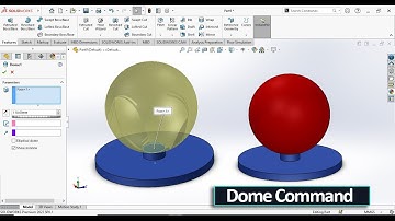 Dome Feature in SOLIDWORKS | How to Create Dome in SOLIDWORKS for Beginners