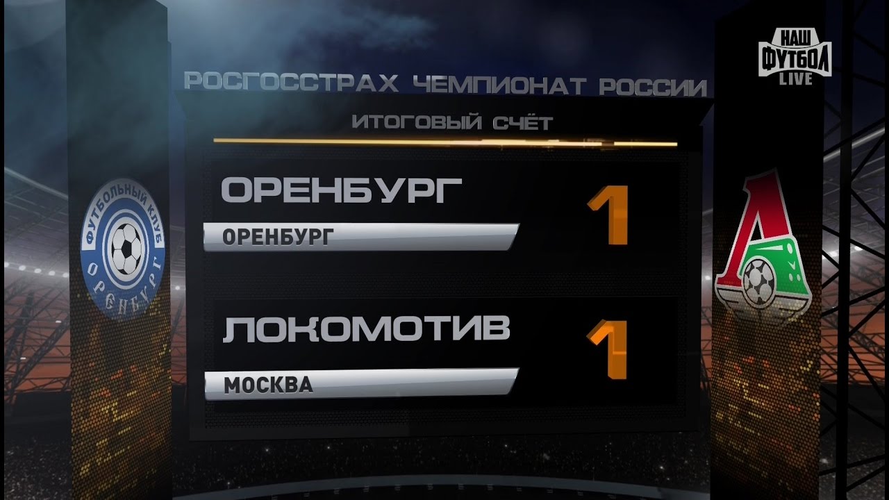Оренбург - Локомотив 1:1 видео