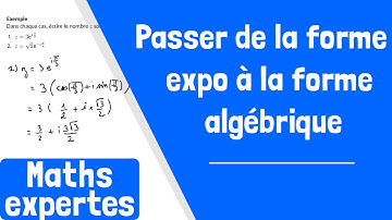 Comment passer de la forme exponentielle à la forme algébrique ?