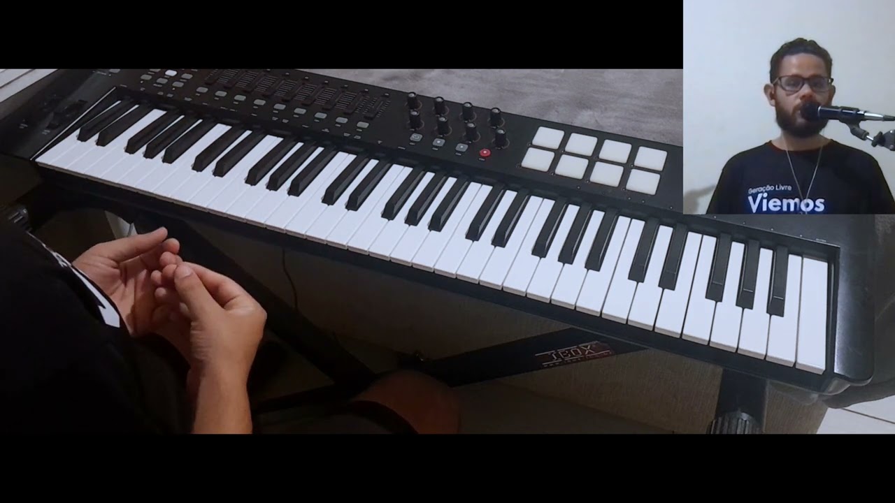 Fundo musical no teclado