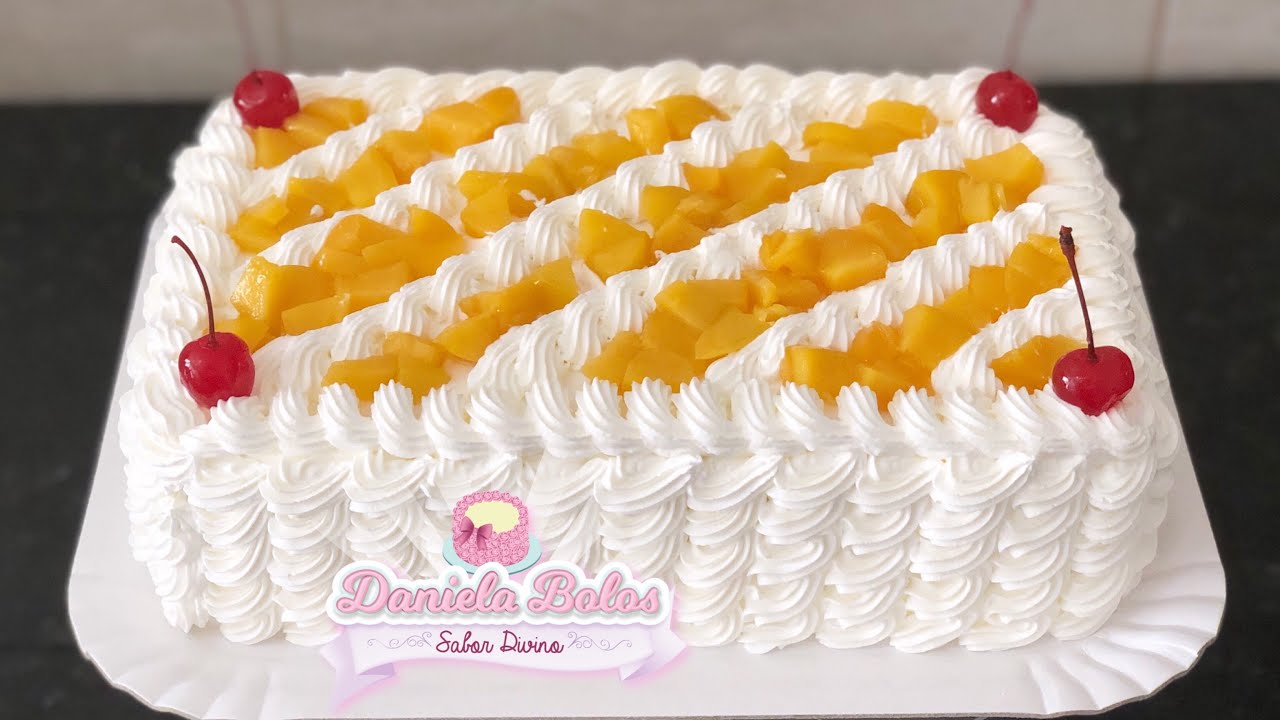 BOLO MOUSSE DE PÊSSEGO RÁPIDO E FÁCIL