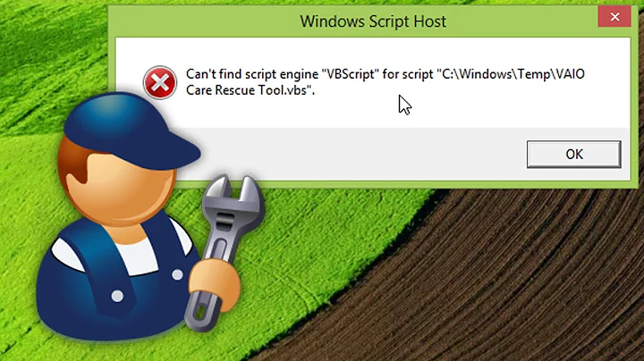 How To Fix Can't find script engine VBScript for script