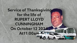Thanksgiving Service for the life of RUPERT Lloyd CUNNINGHAM 2 bless bus man