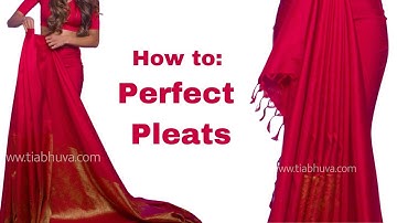 EASY Saree Pleating Tutorial | How to wear Saree for Beginners | Tia Bhuva