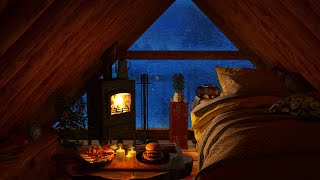 Instant Sleep in 3 Minutes - Relaxing Blizzard, Howling Wind and Fireplace - Deep Sleep Better