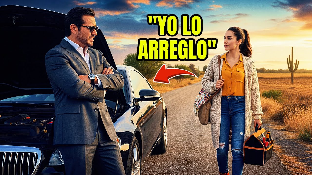 UNA MUJER DESCONOCIDA ARREGLA EL CARRO DEL MILLONARIO... Y ÉL SE ENAMORA DE ELLA
