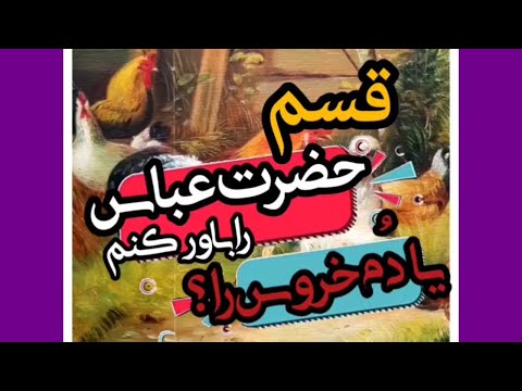 قسم حضرت عباس یا دم خروس ضرب المثل داستانی حکایت آموزنده