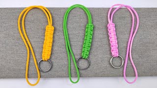 Llavero con cordón de paracord fácil / Cómo hacer un llavero de macramé / Macrame keychain