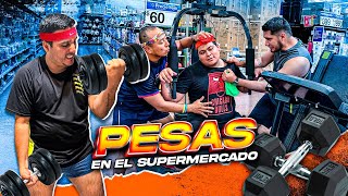 🔥HACIENDO PESAS EN EL SUPERMERCADO CON EL CREW | CASI PERDEMOS A MOL 🏋️‍♂️