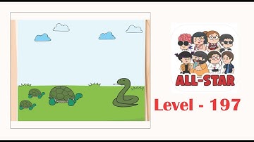 Brain test all star level 197 Help the tortoise to defeat the snake.