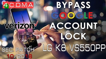 LG K8 Verizon Google Account Bypass | VS500PP | October 2016 | 6.0.1 | How to