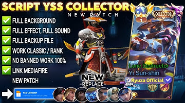 Script Skin YSS Collector - Lone Destructor No Password | Full Effect Voice | Patch Terbaru