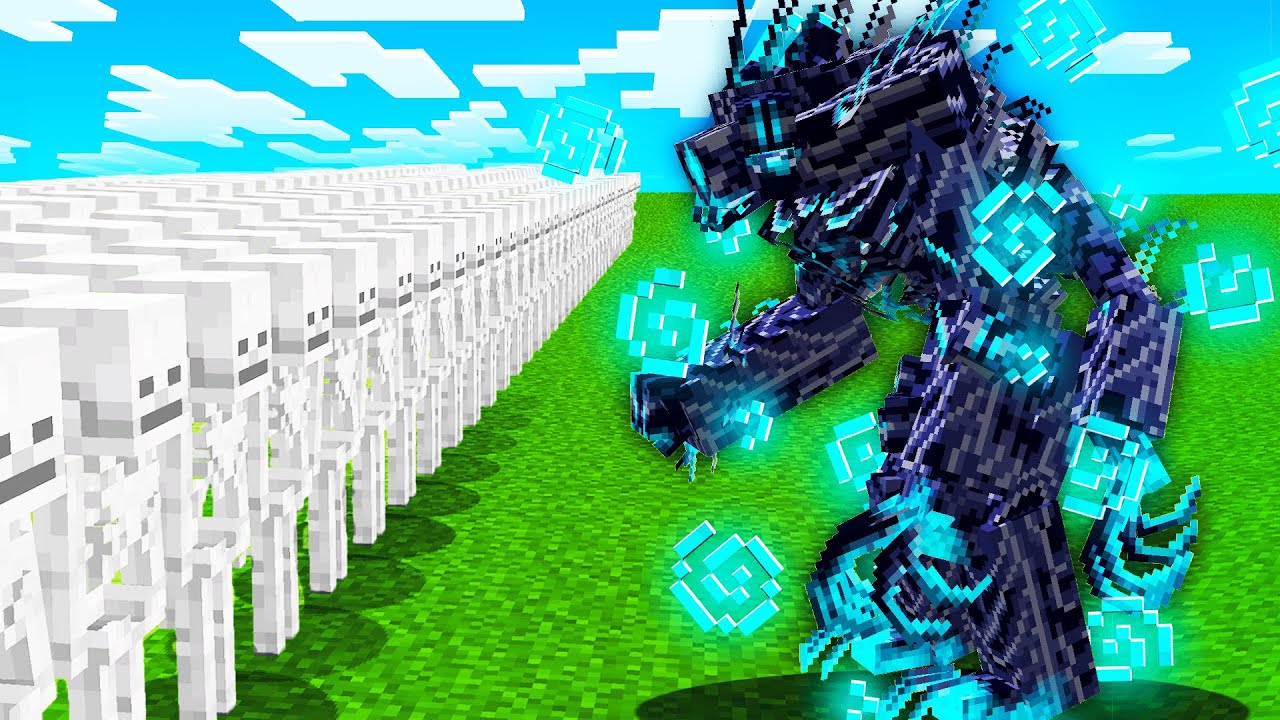 1000 SKELETONS vs ABYSSAL MONSTER (Minecraft Mob Battle)