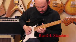 Test of Strat Pickups Vintage Fender 1965 vs DiMarzio vs RustGL