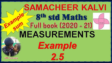 TN 8th maths full book / Measurements / Example sum 2.5 / samacheer kalvi 2020-21