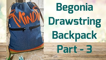 Begonia Drawstring Backpack 3/4 Exterior assembly