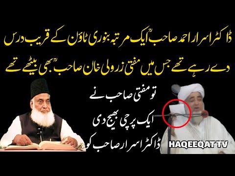 ڈاکٹر اسرار صاحب اور مفتی زرولی خان صاحب Dr Israr Ahmed And Mufti Zarwali Khan Mufti Zar Wali Khan
