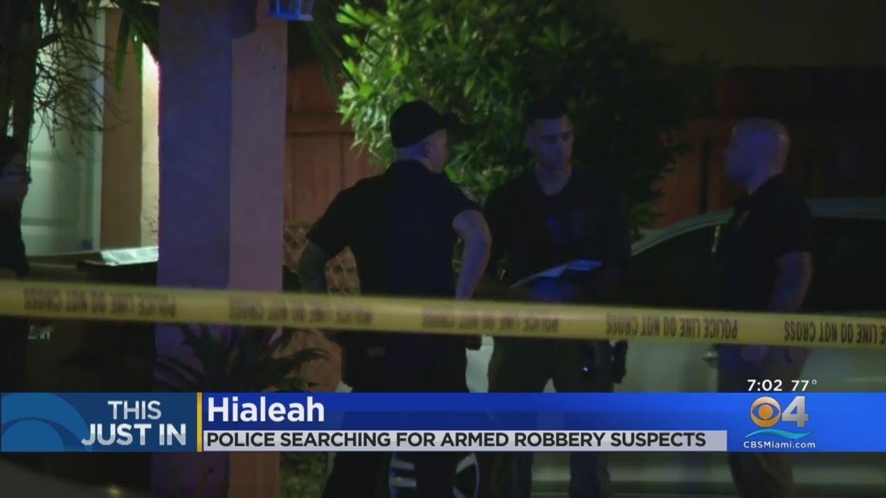 Hialeah Police Searching For 3 Armed Robbery Suspects - YouTube