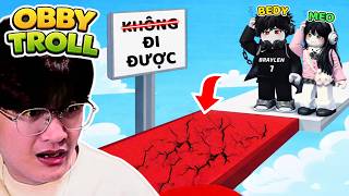 BEDY VÀ MEO TỨC ĐIÊN VÌ TỰA GAME OBBY SIÊU TROLL NÀY | XỬ LÍ BẤT NGỜ ROBLOX screenshot 5
