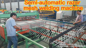 Semi automatic razor mesh welding machine