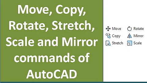 Move, Copy, Rotate, Stretch, Mirror and Scale commands of AutoCAD