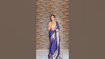 My Saree Drape✨| #sareedrapingstyle #howto #sareelove | Santoshi Megharaj #shorts