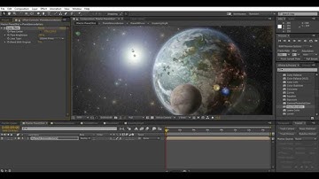 Animated Planet in After Effects: 06 adding a lens flare passing the camera