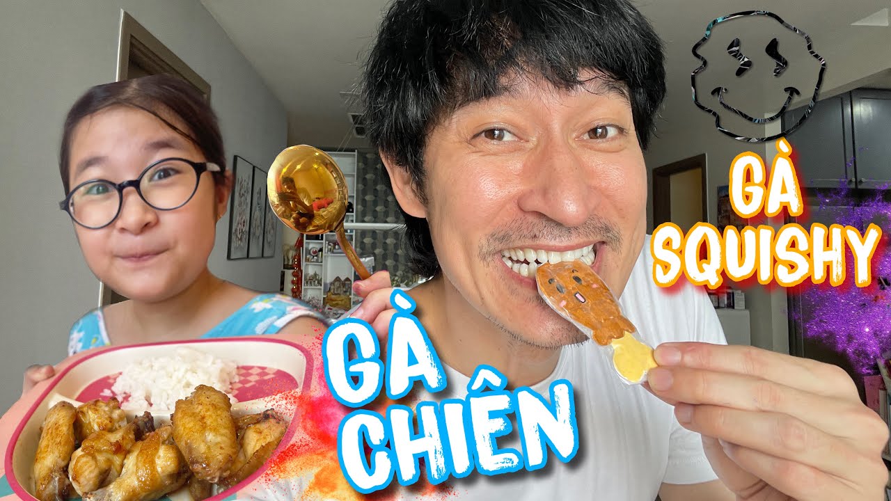 Cát làm SQUISHY bằng GIẤY hình Đùi Gà, Bơ và Cá | Cát Cát House