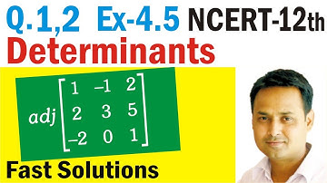 Exercise 4.5 (Q1, Q2) Determinants Class 12 Maths NCERT Chapter-4 | Determinants Ex-4.5