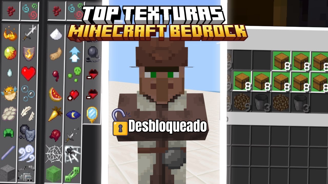 Top 5 Texturas de MCPEDL Útiles para Minecraft Bedrock 26.0 - YouTube